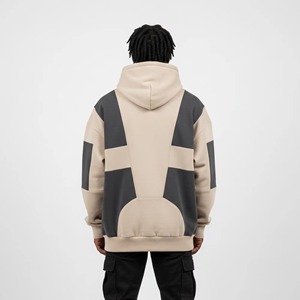 Vente en gros OEM – Blouson polaire unisexe surdimensionné en coton épais, coupe-vent, avec logo brodé personnalisé, haute qualité, luxe, grandes tailles pour hommes - Product Image 4