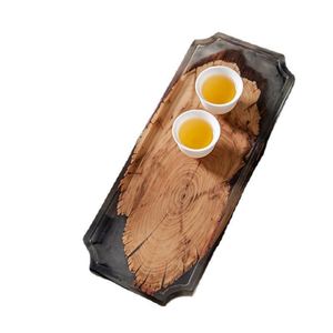 Bandeja de Madera Personalizada Más Vendida, Decoración para Mesa, Posavasos para Bebidas, Bandeja de Resina con Ondas Oceánicas, Posavasos de Resina - Product Image 1