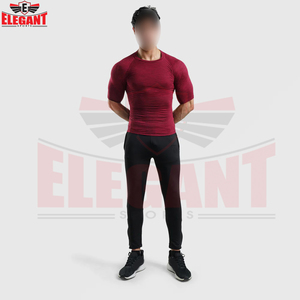 Rashguards de fitness et d'entraînement couleur bordeaux, qualité supérieure, prix raisonnable, meilleur fournisseur, nouvelle arrivée, service OEM - Product Image 5
