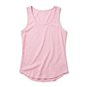 Loose Fit Sleeveless Tank <b>Top</b> Scoop Neck Curved Hem Soft Jersey Casual Active Wear Breathable Custom OEM Wholesale Manufacturer - Product Image 4