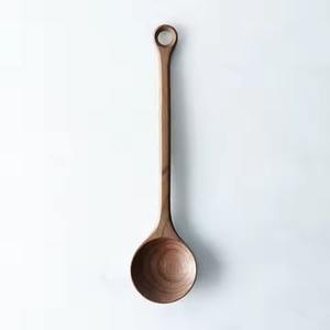 Cuchara de madera ecológica hecha a mano para servir, cuchara de cocina para mezclar salsa, sopa, arroz, curry, perfecta para cocinar de forma saludable. - Product Image 1