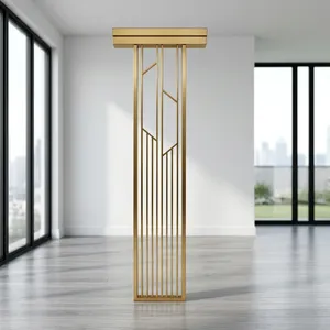 Modern Gold Metal Decorative Partition Panel Geometric Room Divider <b>Screen</b> for Luxury Home Office Balustrades Interior Design - Product Image 6