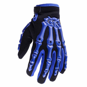 Gants de motocross à doigts entiers, design squelette vert, antidérapants, fermeture auto-agrippante, unisexe, pour usage extérieur - Product Image 2