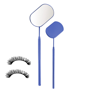 Luxury Wholesale Blue <b>Square</b> Eyelash <b>Mirror</b> Stainless Steel Custom Logo Lash <b>Mirror</b> by Bahasa Pro - Product Image 1