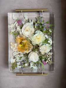 Custom Resin Flower Preservation Tray | <b>Wedding</b> Bouquet <b>Keepsake</b> Tray | Personalized Floral Heirloom | Anniversary & Memorial Gi - Product Image 5