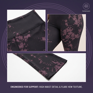 Plus Size Printed Flare Leggings Women High Waist Yoga Compression <b>Pants</b> 100% Polyester <b>Spandex</b> Leggings Gym Workout Flare <b>Pants</b> - Product Image 6