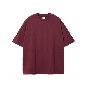 T-shirts vierges personnalisables en gros, coupe oversize, 100% coton biologique, design frontal pour impression unie homme, blanc et noir, 240 g/m² - Product Image 4