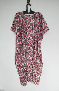 Vestido Kaftán de Algodón Hecho a Mano en India, Túnica Kimono de Corte Holgado para la Playa - Product Image 3