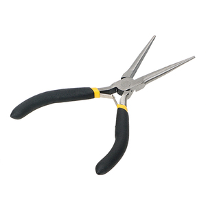 Alicates de punta plana de precisión de 8 pulgadas para bricolaje, con mandíbula lisa y cabeza extendida, diseño de pico de pato, herramientas manuales para doblar, sujetar y trabajar con joyería y acero. - Product Image 5