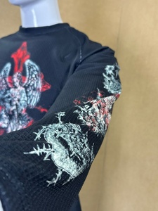 Chemise de combat MMA à manches longues en flanelle tissée unie pour hommes grandes tailles, respirante et à séchage rapide, haut d'entraînement pour arts martiaux - Product Image 4