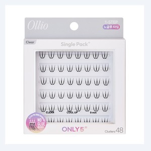 ขนตาปลอมแบบแผง Ollio Olrio ไม่ต้องใช้กาว แพ็คเดี่ยว PLUS แบบใส แบบสั้น 2 แบบ 1 ตัวเลือก - Product Image 1