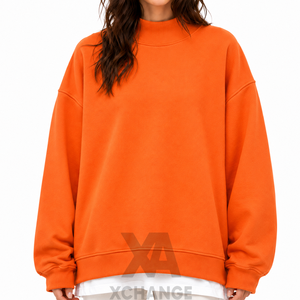 Sudadera personalizada con bordado de letras griegas para mujer, cuello alto, 100% algodón, tela gruesa, estilo oversized. - Product Image 5