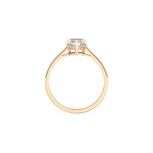 Bague halo caché en or massif 14 carats avec diamant de laboratoire HPHT CVD, design original REYES, pour femme, cadeau de mariage luxueux, bijoux fins - Product Image 5