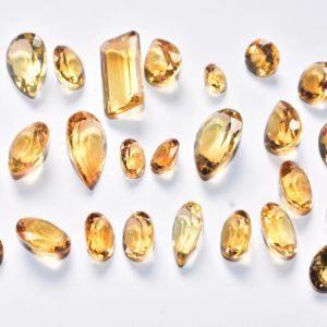 Cabujones facetados de citrino de calidad premium para joyería de plata - Product Image 1