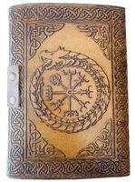 Journal intime en cuir vintage pour hommes et femmes en cuir véritable avec du papier fait à la main