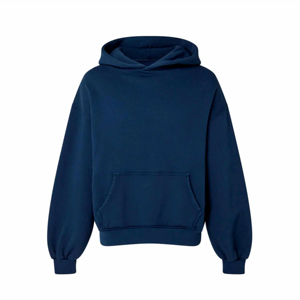 เสื้อฮู้ดดี้ทรงบ็อกซี่ ผ้าฝ้าย 100% คุณภาพสูง เนื้อผ้าเฟรนช์เทอร์รี่หนานุ่ม สำหรับฤดูหนาว ทรงโอเวอร์ไซส์ ปักโลโก้ - Product Image 1