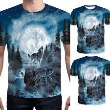 Camiseta Personalizada con Gráfico de Lobo para Hombre |   Camiseta Sublimada al por Mayor |   Fabricante de Ropa OEM - Product Image 3