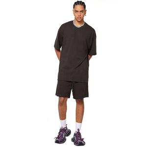 Conjuntos de Camiseta y Pantalones Cortos de Alta Calidad para Mujer, 2 Piezas, Color y Estampado Personalizables, Conjunto de Camiseta y Pantalones Cortos de Algodón para Hombre, Estilo Urbano - Product Image 3