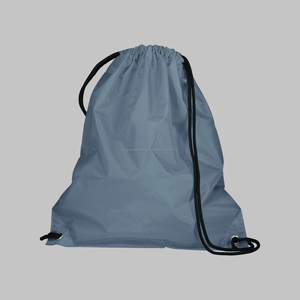 Custom Personalized Sports Gym Drawstring Backpack Bag Soft Polyester Nylon Zipper Printed Logo Bulk Cinch Draw String Bag - Product Image 3