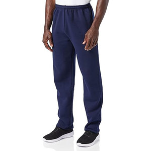 <b>Men's</b> <b>Navy</b> Blue Cotton Sweatpants Elastic Waist Casual <b>Joggers</b> Breathable Knitted Solid Color Autumn Wear - Product Image 1