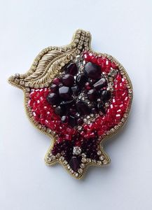Premium Embroidered Beaded Brooch Handmade Decorative Fashion <b>Pin</b> for Jackets and Bags - Product Image 4