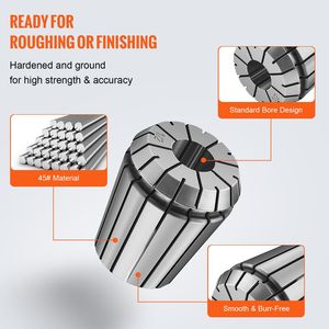 Set di 25 Pinze ER32 da 1/16-13/16, Mandrino a Molla 0.0006/15 µm TIR per Tornio, 25 Pinze Etichettate per Conservazione, Utensile per Taglio e Formatura - Product Image 4