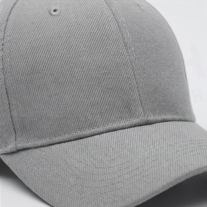 Casquette de baseball grise à 6 panneaux unisexe, ajustable, en sergé de coton de couleur unie, style décontracté, taille adulte - Product Image 4