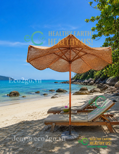 Parasol extérieur en fibre de coco pour hôtels, complexes hôteliers, restaurants et espaces bord de piscine - Product Image 4