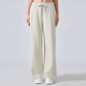 Pantalon de jogging évasé oversize pour femme, taille élastique, en molleton doux, décontracté, pour l'hiver, style décontracté et confortable pour le quotidien - Product Image 6