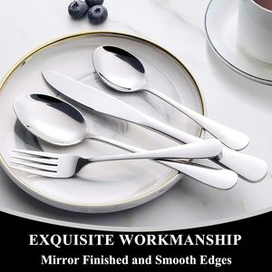 Ensemble de Couverts Artisanaux en Acier Inoxydable Écologique et Durable, Série Compagnon des Repas Forgé, Durable pour Grandes Occasions, Simple - Product Image 3