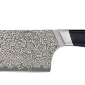 Couteaux à manche noir en acier inoxydable avec lame à motifs, couteaux de cuisine professionnels pour hacher la viande, les légumes et les aliments - Product Image 3