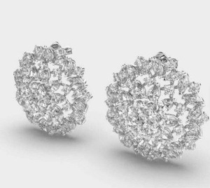 Boucles d'oreilles de luxe en diamants de laboratoire 376 carats, certifiées IGI, bijoux fins en or massif 14 carats, fournisseur de boucles d'oreilles de mariée - Product Image 2