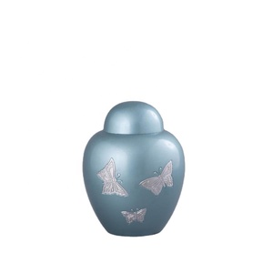 Butterfly Design Metal Cremation Urn Funeral Supplies for Human <b>Ashes</b> Solid Brass Cremation Urn Hot Selling Customized Wholesale - Product Image 1