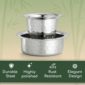 Juego de Filtro de Café de Acero Inoxidable Estilo Surindio con Vaso Dabari, Cafetera Tradicional de Goteo, Juego de Regalo para Servir en la Cocina - Product Image 5