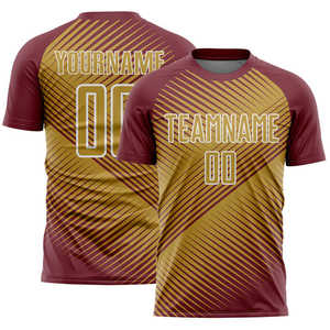 Comfortable Sublimated Soccer Jersey Set Customized Striped Crew Neck Short Sleeve Sports Wear Soccer Uniform Set For Adults - Product Image 5