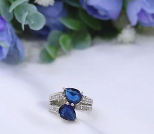 Classy Premium Quality Brass <b>Silver</b> Plated Stone Look <b>Adjustable</b> Stylish <b>Ring</b> for Function Wedding Wear Collection fo - Product Image 2
