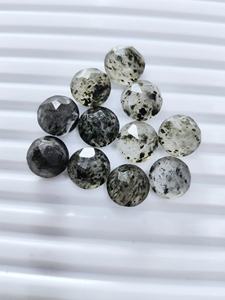 Cuarzo rutilado negro AAA, piedra preciosa facetada redonda de 10*10 mm, 100% NATURAL, para la fabricación de joyas a precio de mayorista. - Product Image 3