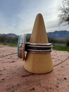 Handcrafted Round Kingman <b>Turquoise</b> <b>Ring</b> Sterling Silver Boho Southwestern Statement Jewelry Artisan Gemstone Gift for Her - Product Image 3