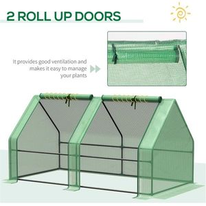 Mini Serra Moderna in Polietilene, Piccole Dimensioni, Struttura in Acciaio/Plastica/Metallo, Facile Montaggio, per Uso Domestico/Giardino - Product Image 4