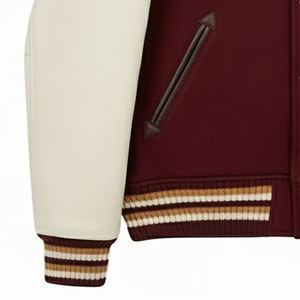 Wholesale Embroidery Letterman Varsity Jacket For <b>Boys</b> Winter Thick Men Hooded Varsity Jacket For Outdoor Wear - Product Image 5