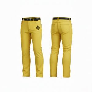 กางเกงยีนส์ผู้ชายคุณภาพสูงใหม่ 100% ผ้าฝ้าย น้ำหนักเบา ระบายอากาศได้ดี ทรงตรงปานกลาง สไตล์ลำลอง ผ้ายีนส์ฟอกแบบพิเศษ RIVIAN ATLANTIC - Product Image 1