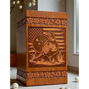 Handmade Wooden Halloween Cremation Urn Spooky <b>Memorial</b> urn <b>Memorial</b> <b>Keepsake</b> urn by AYAANS - Product Image 2
