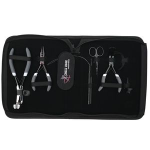 Hair Extension <b>Tools</b> <b>Kit</b> Microbeads Crimping Remover Plier Pulling Hook Loop <b>Tool</b> Tape In Plier Mini Scissor Needle Finger <b>Bag</b> - Product Image 1