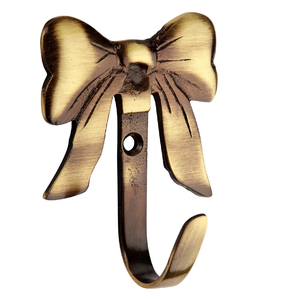 Solid Brass Hook Multi Purpose <b>Wall</b> Coat Keys Bags <b>Clothes</b> Hooks and Hanger Bowknot Brass Hook Hot Sale - Product Image 1