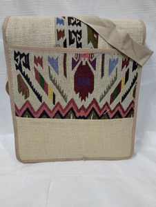 Bolso Bandolera de Yute con Diseño Estampado, Bolso de Hombro Moderno para Damas - Product Image 6