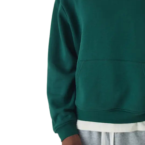 Custom <b>Men</b>’s Wide Body Hooded Pullover with Front <b>Pouch</b> Pocket Relaxed Box Shape Casual Street Fashion Apparel Factory - Product Image 5