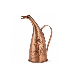 Brass Goose Shape Watering Can With Floral <b>Engraving</b> Durable Gardening <b>Tool</b> - Product Image 2