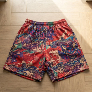 Shorts en molleton baggy pour hommes, sublimation, décontractés, mi-longs, avec cordon de serrage à la taille, OEM ODM - Product Image 2
