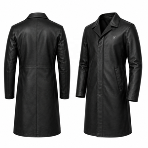 Abrigo Reversible Unisex de Cuero Genuino |   Negro Marrón Azul Marino |   Fabricante OEM ODM |   Diseño de Calidad Premium |   Ropa de Cuero | - Product Image 3