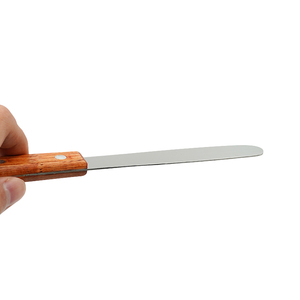 Espátula de acero inoxidable con mango de madera para laboratorio dental, manual, 20 cm, set dental - Product Image 2